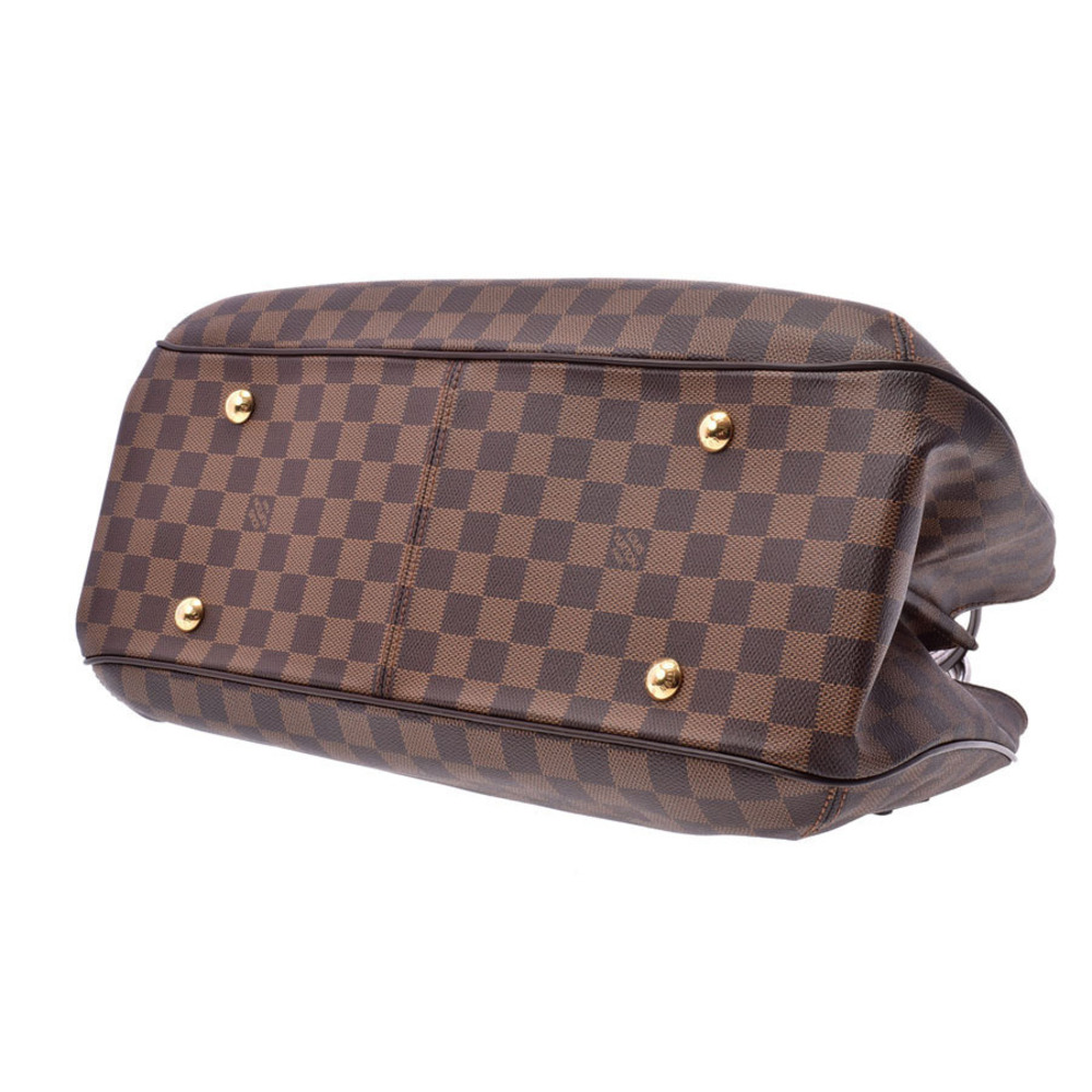 Louis Vuitton Grit Leather Bag Tote Damier Brown - Picture 5 of 11